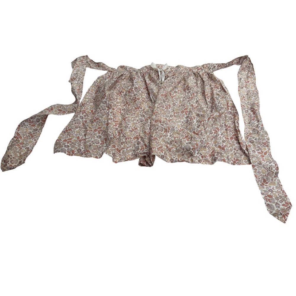 Vintage Floral Half Apron Ditsy Flower Cottagecore with Bells